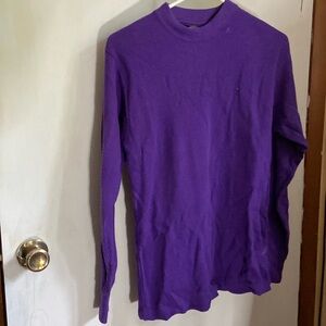 Sun Wear NWOT 100% cotton long sleeve T shirt waffle weave purple sz M